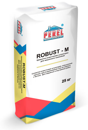 0514 ROBUST-M Штукатурка цементно-известковая Perel  25 кг в Подольске по низкой цене