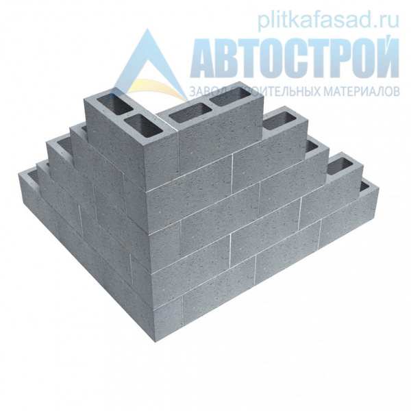 Блок бетонный для межквартирных перегородок 120х190х390 мм пустотелый А-Строй в Подольске по низкой цене