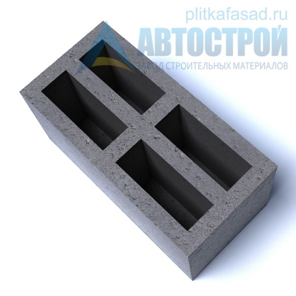 Блок бетонный стеновой 190×190(188)x390 мм четырехщелевой А-Строй в Подольске по низкой цене