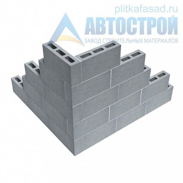 Блок бетонный для перегородок 80x188x390 мм пустотелый А-Строй в Подольске по низкой цене
